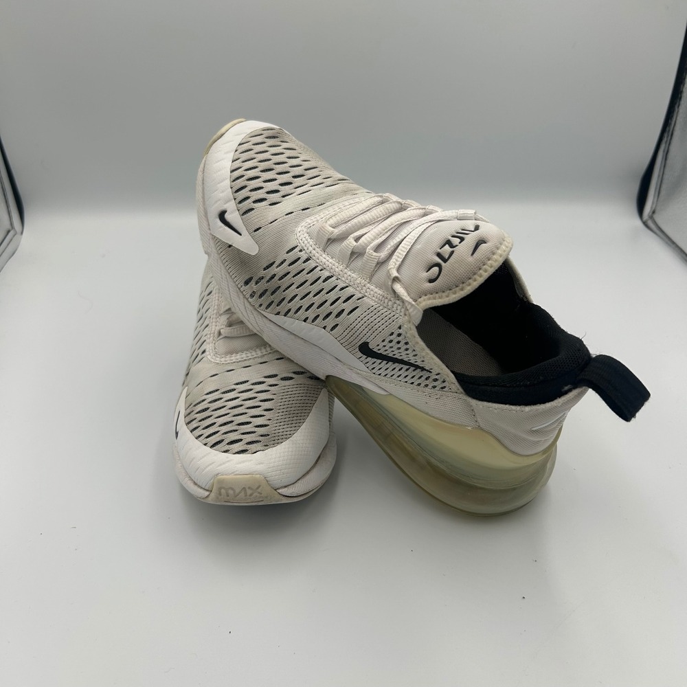Nike Air Max 270 Shoes Womens 6.5 White AH6789-100 Mesh Running Sneakers
